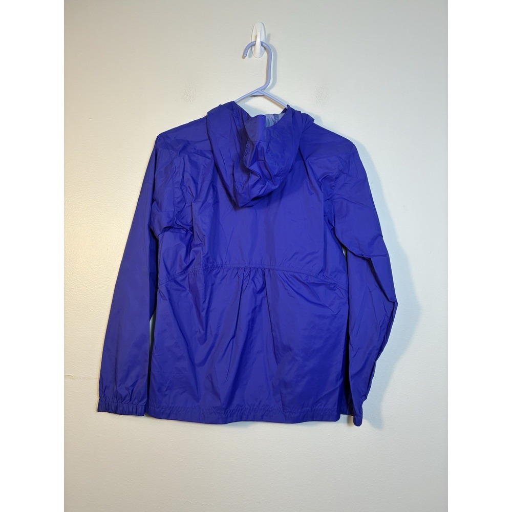 Columbia Jacket Girls Large 14/16 Purple Hooded Rain Windbreaker Full Zip - Picture 4 of 7